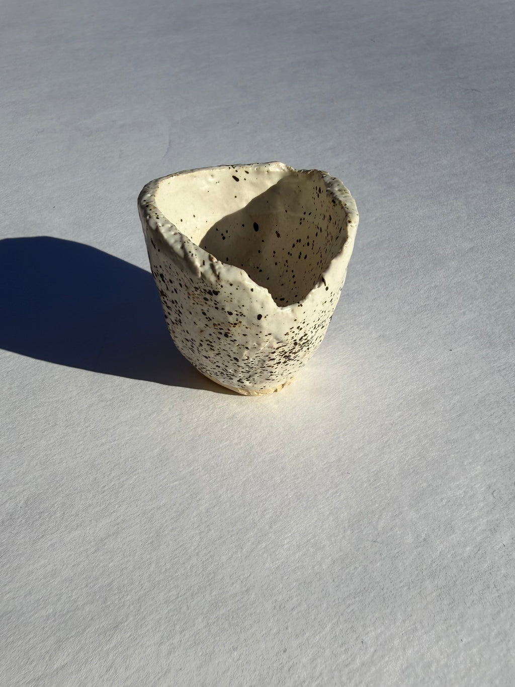 White Speckled Egg Vessel