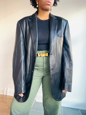 Black Leather Blazer