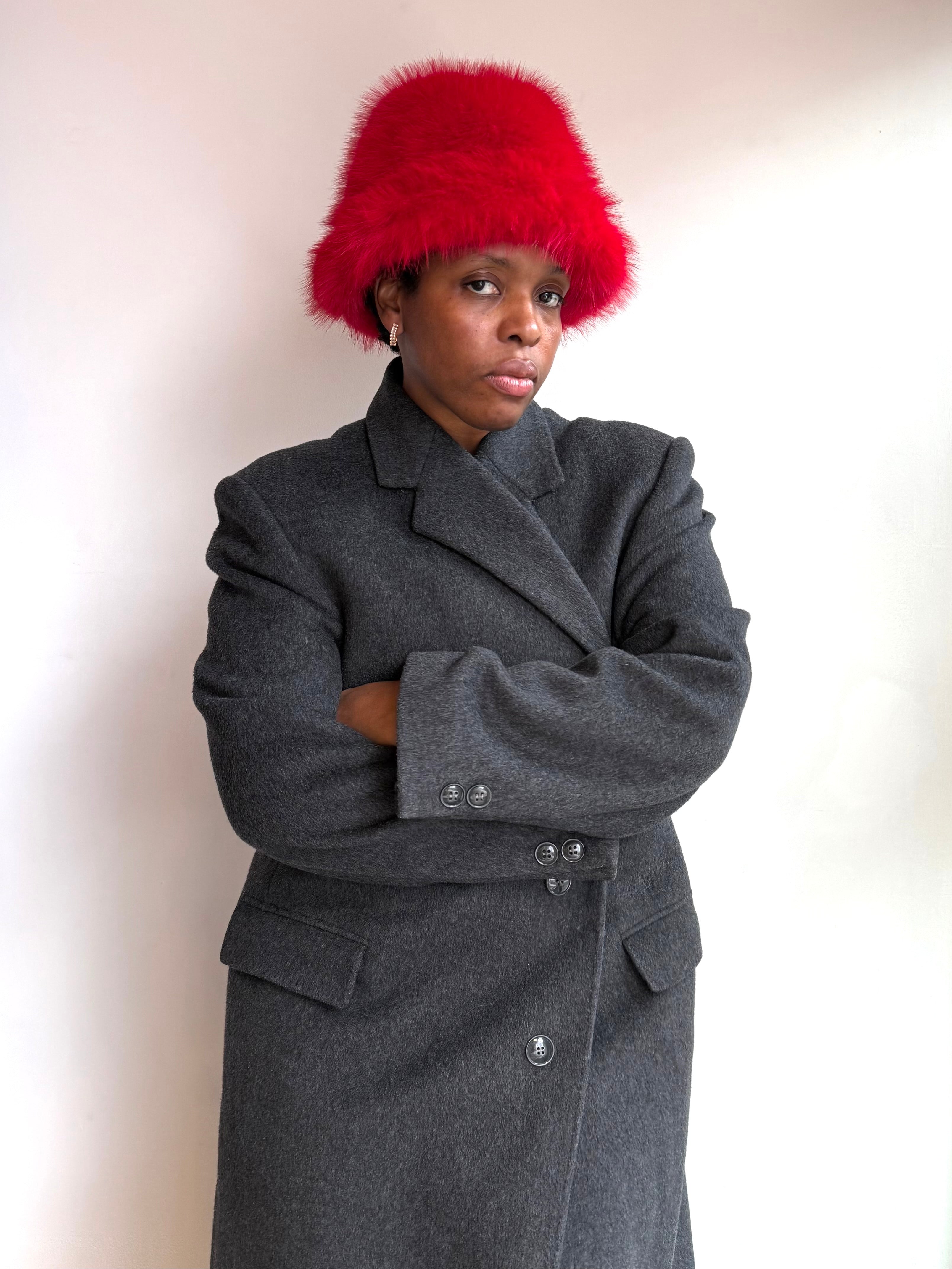 Cult Gaia Kumi Faux Fur Bucket Hat - Rouge Sitemap – CULT GAIA main image 2