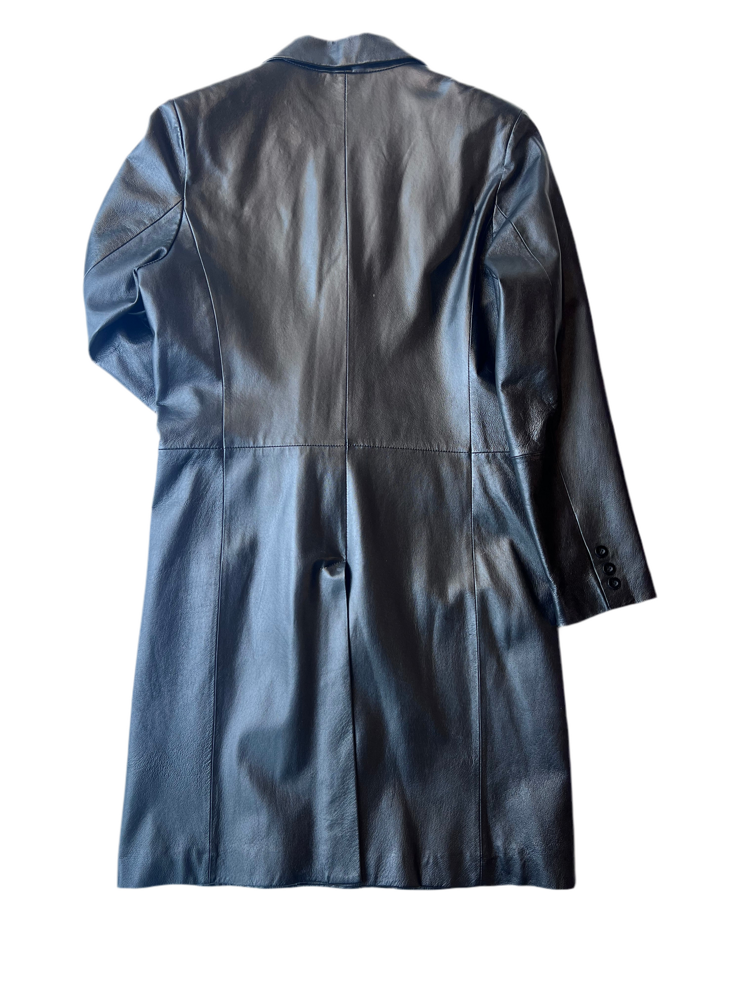 Zoe Black Leather Trench