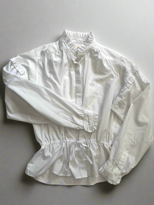 White Ruffled Shirt by Liz Claiborne