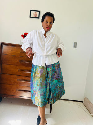 Silk Brocade Skirt by Tracey Reese