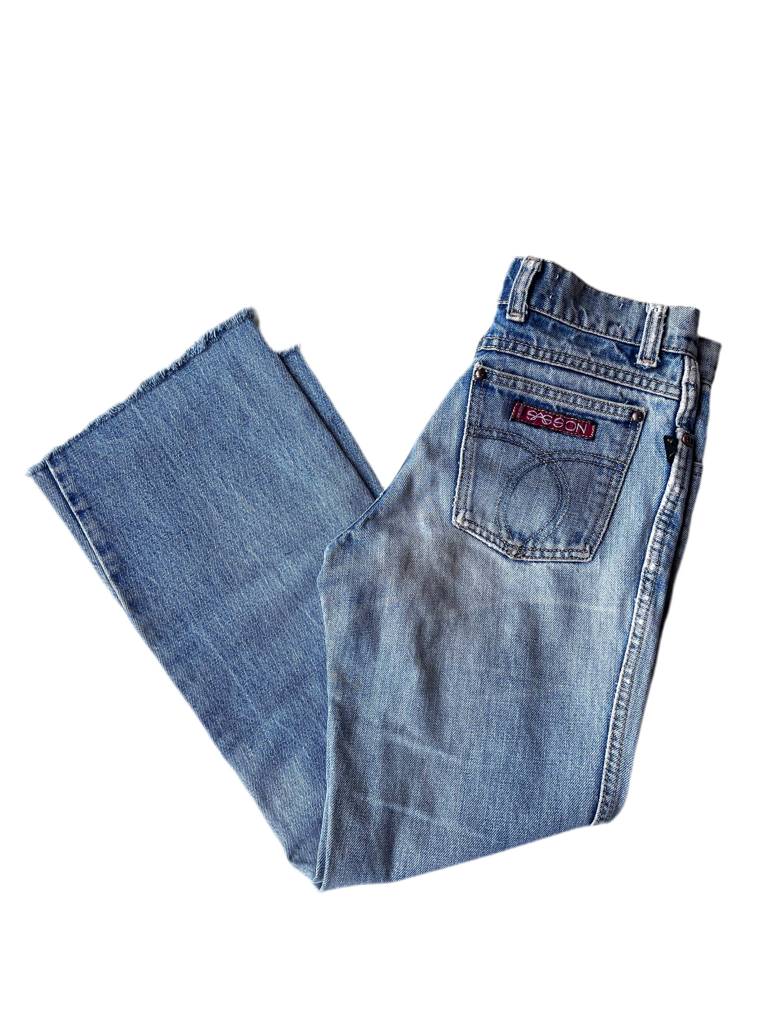 Sasson Light Wash Denim 26”x 26”- 1970s
