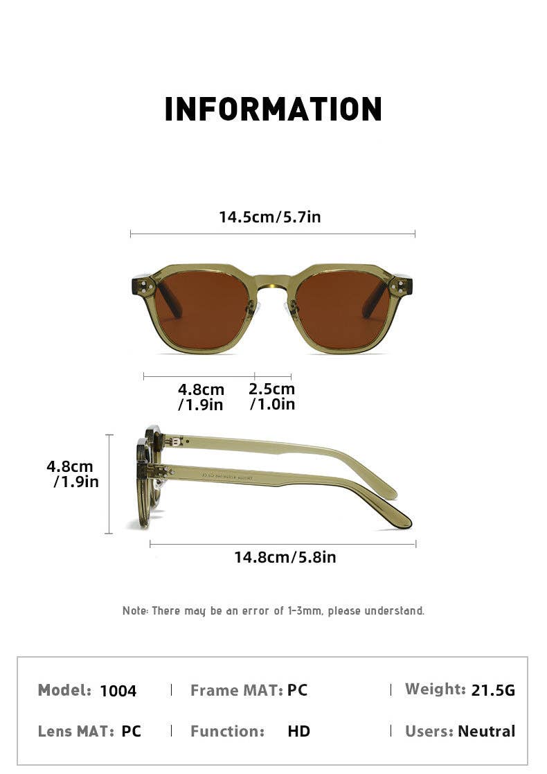 Retro Polarized UV Protection Sunglasses -Sage
