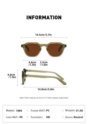 Retro Polarized UV Protection Sunglasses -Sage