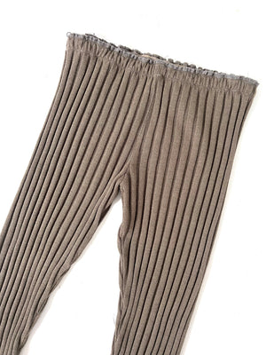 Olive Ribbed Knit Pant