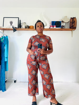 Paisley Terracotta Jumpsuit