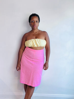 Ruched Tube Top - Butter Cream