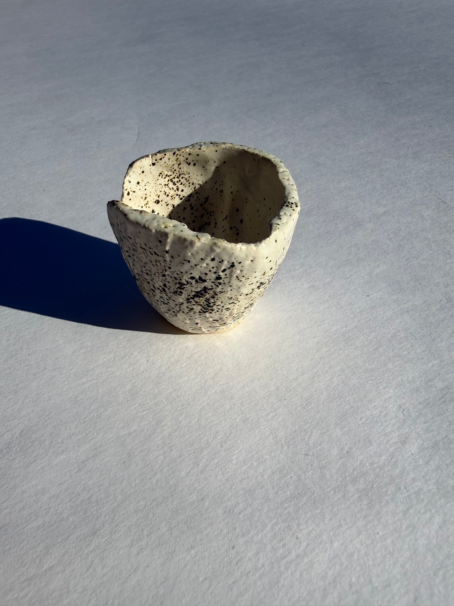 White Speckled Egg Vessel