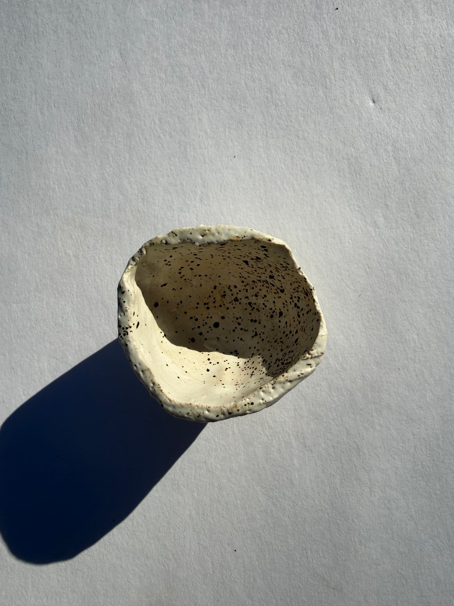 White Speckled Egg Vessel