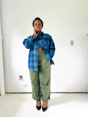 Blue Plaid Flannel No. 1