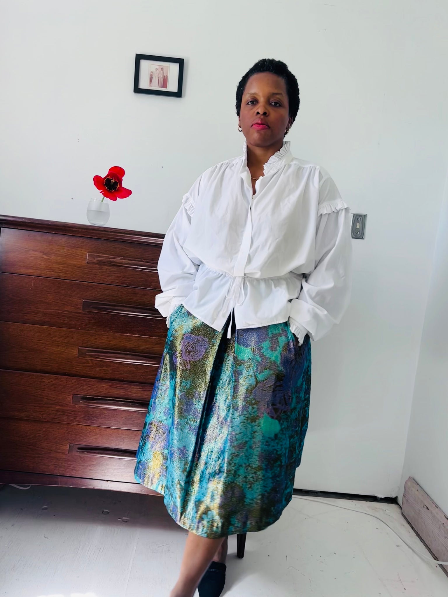 Silk Brocade Skirt by Tracey Reese