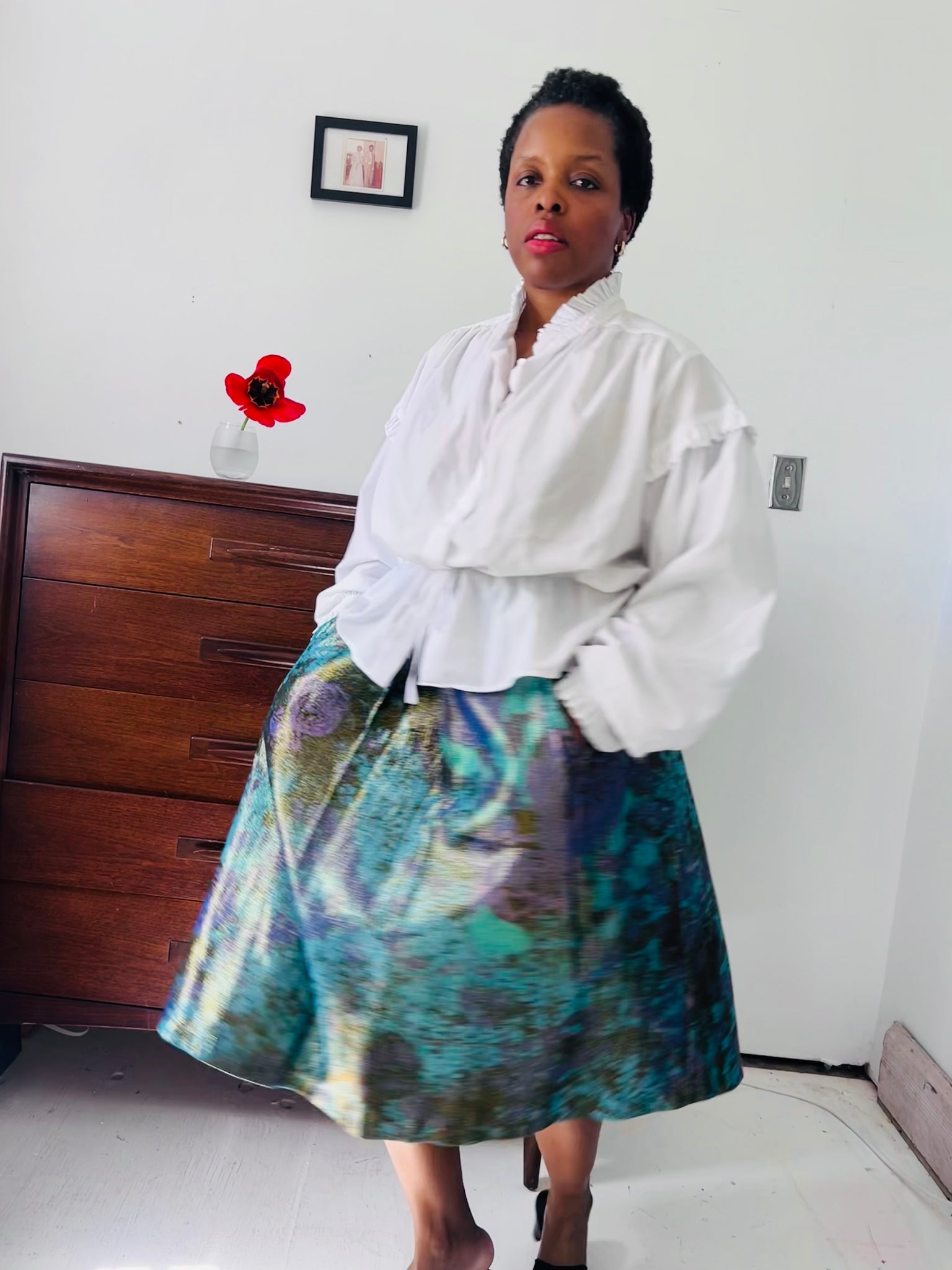 Silk Brocade Skirt by Tracey Reese