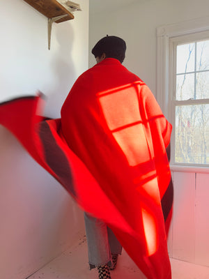 Canadian Red Wool Throw