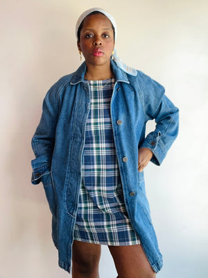 Medium Wash Denim Trench