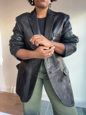 Black Leather Blazer