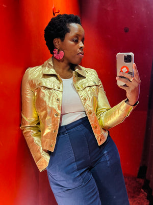 Gold Leather Jacket