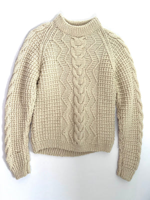 Cream Wool Fishermans Sweater