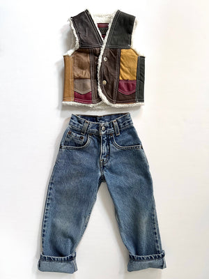 Toddler Leather & Wool Rancher Vest