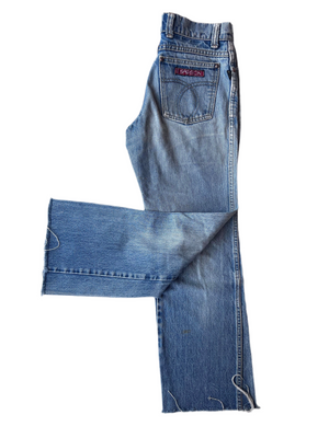 Sasson Light Wash Denim 26”x 26”- 1970s