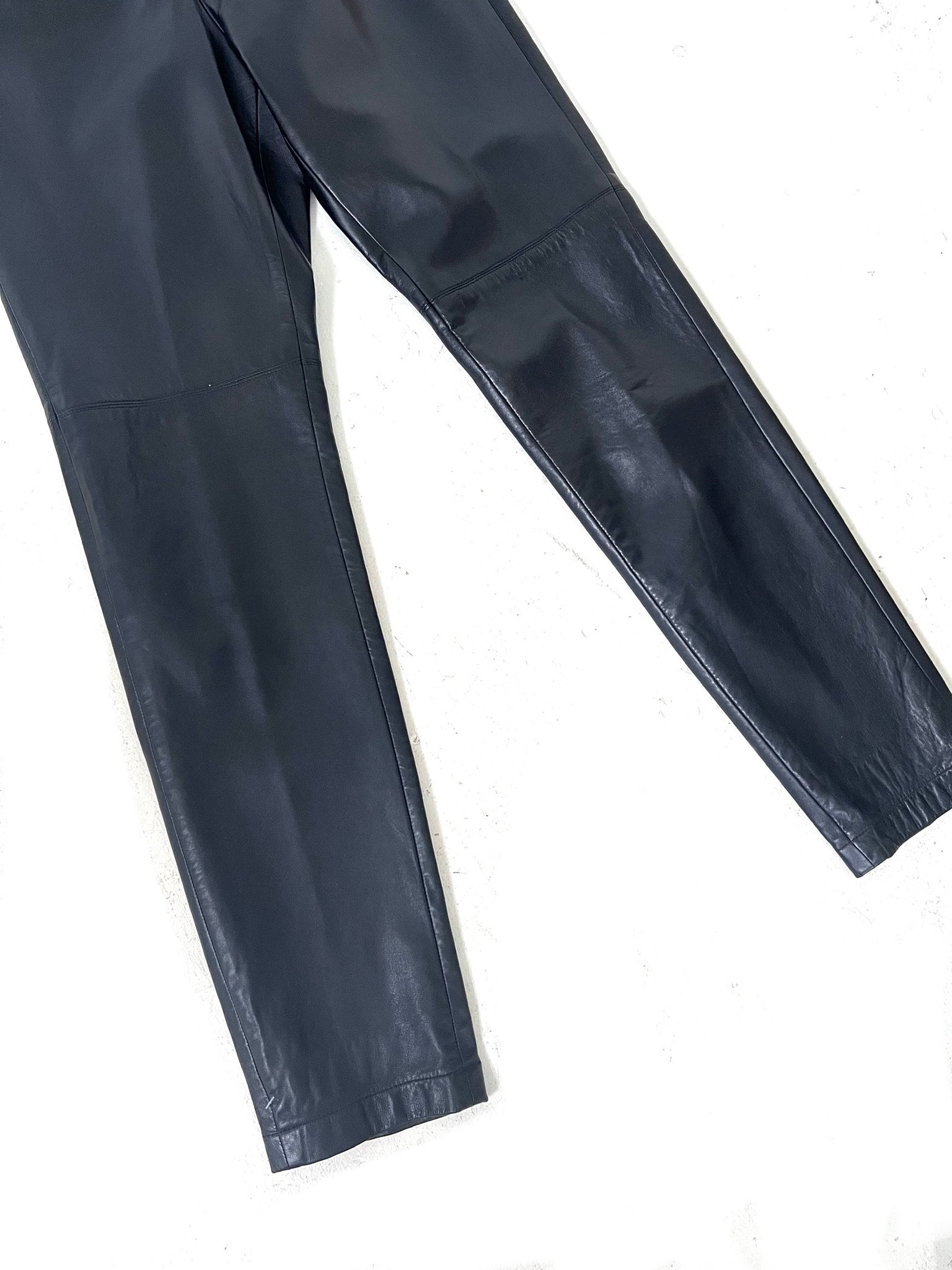 Black Leather 5 Pocket Pant by Calvin Klein