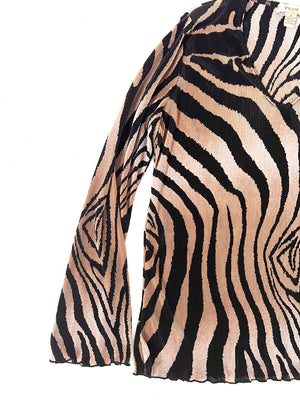 Accordion Tiger Striped Chemise
