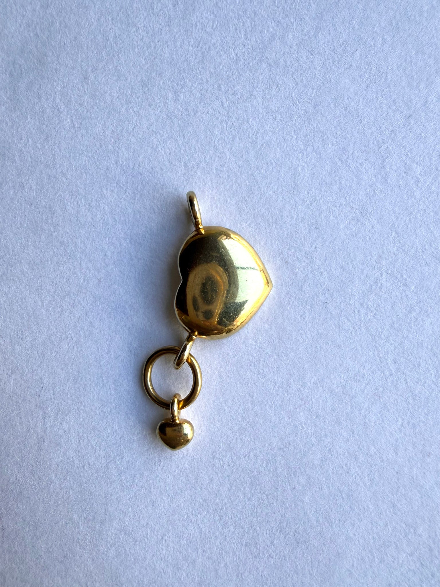Rare Vintage Gold Double Heart Pendant