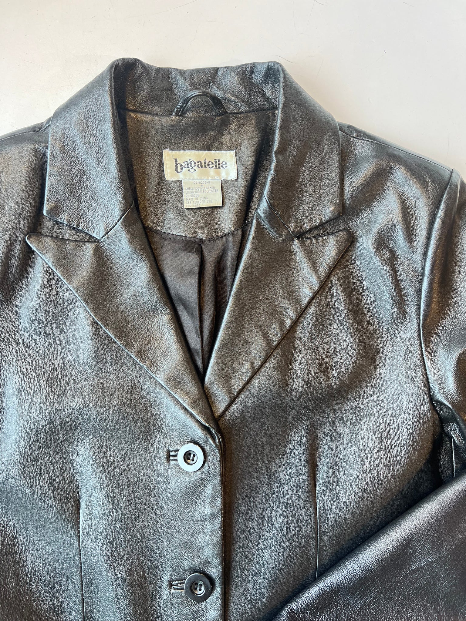 Zoe Black Leather Trench