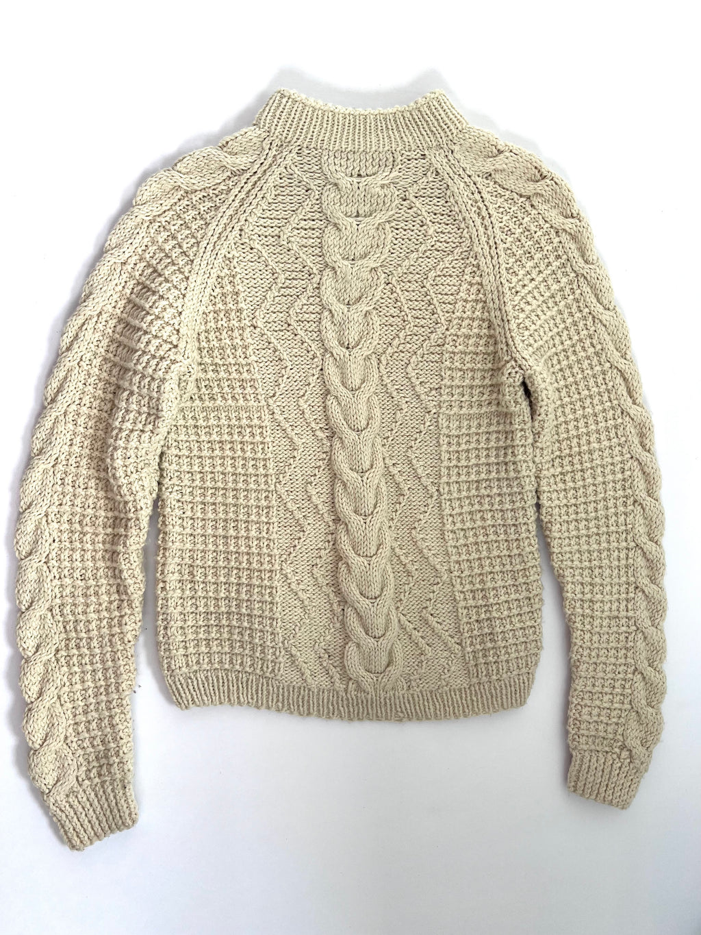 Cream Wool Fishermans Sweater