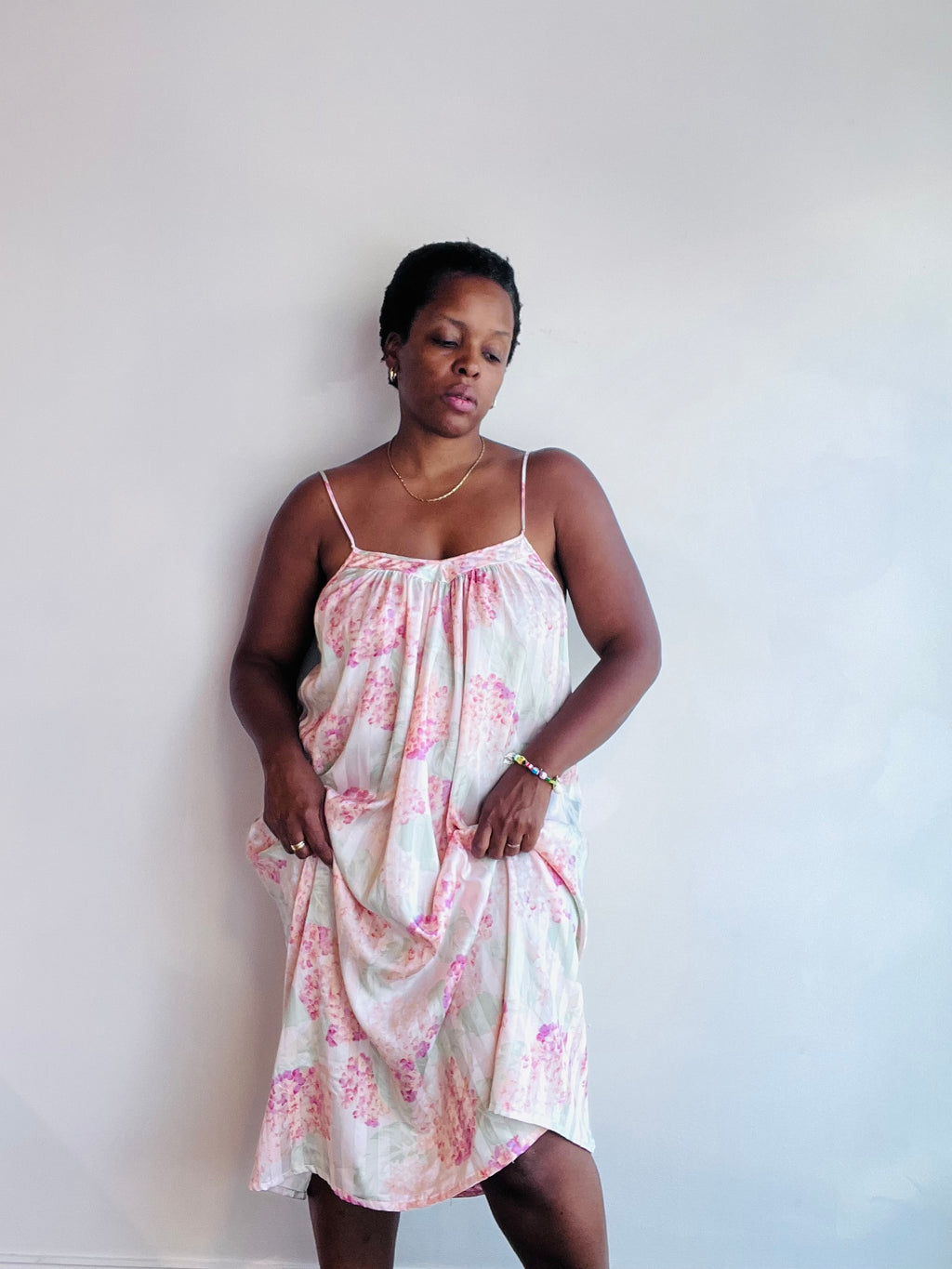 Peach Striped Slip by Mary McFadden