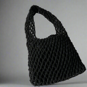 Cotton Crochet Mini Purse - Noir