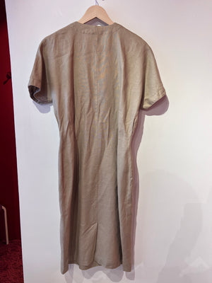 Khaki Linen Dress