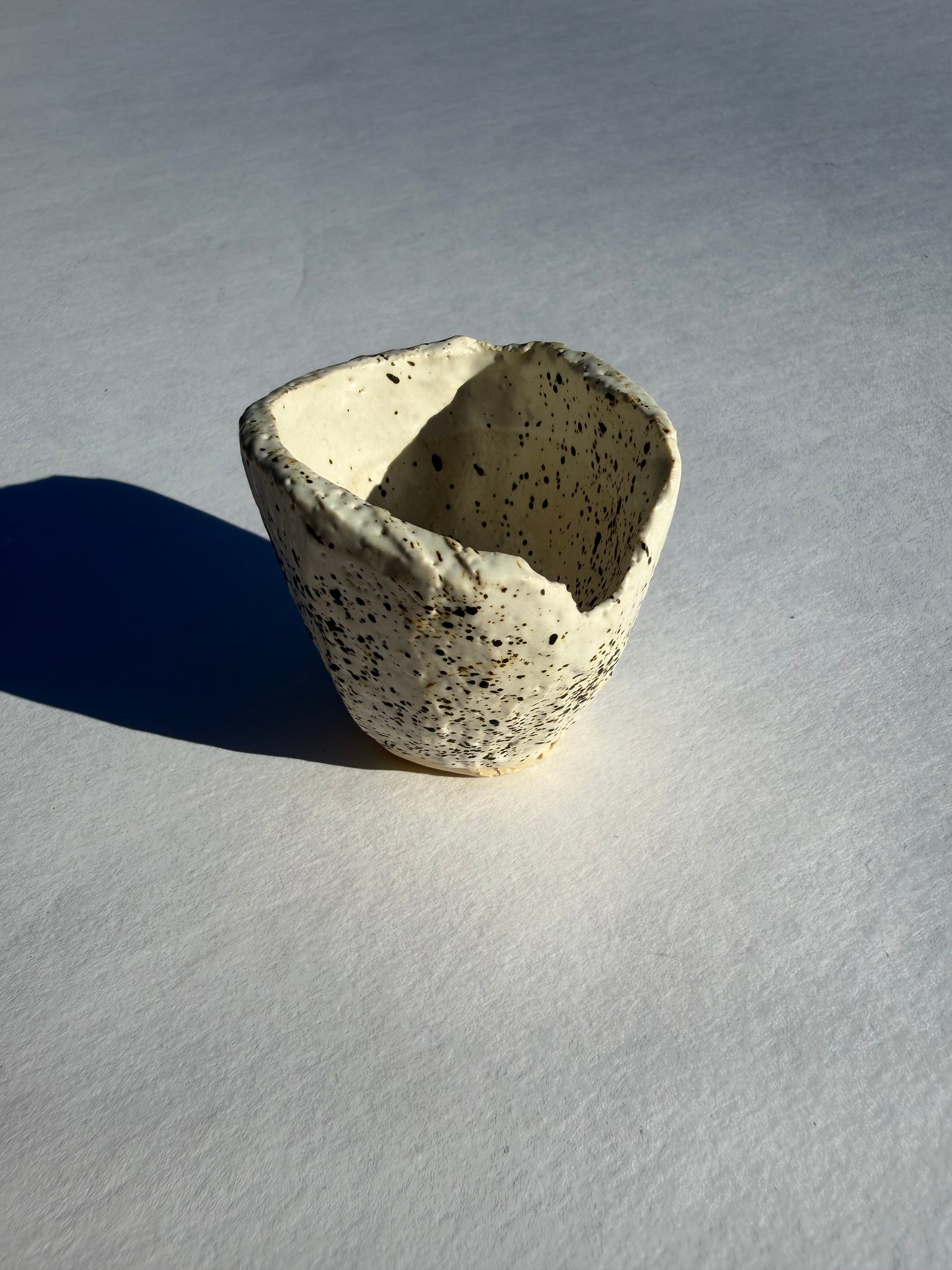 White Speckled Egg Vessel