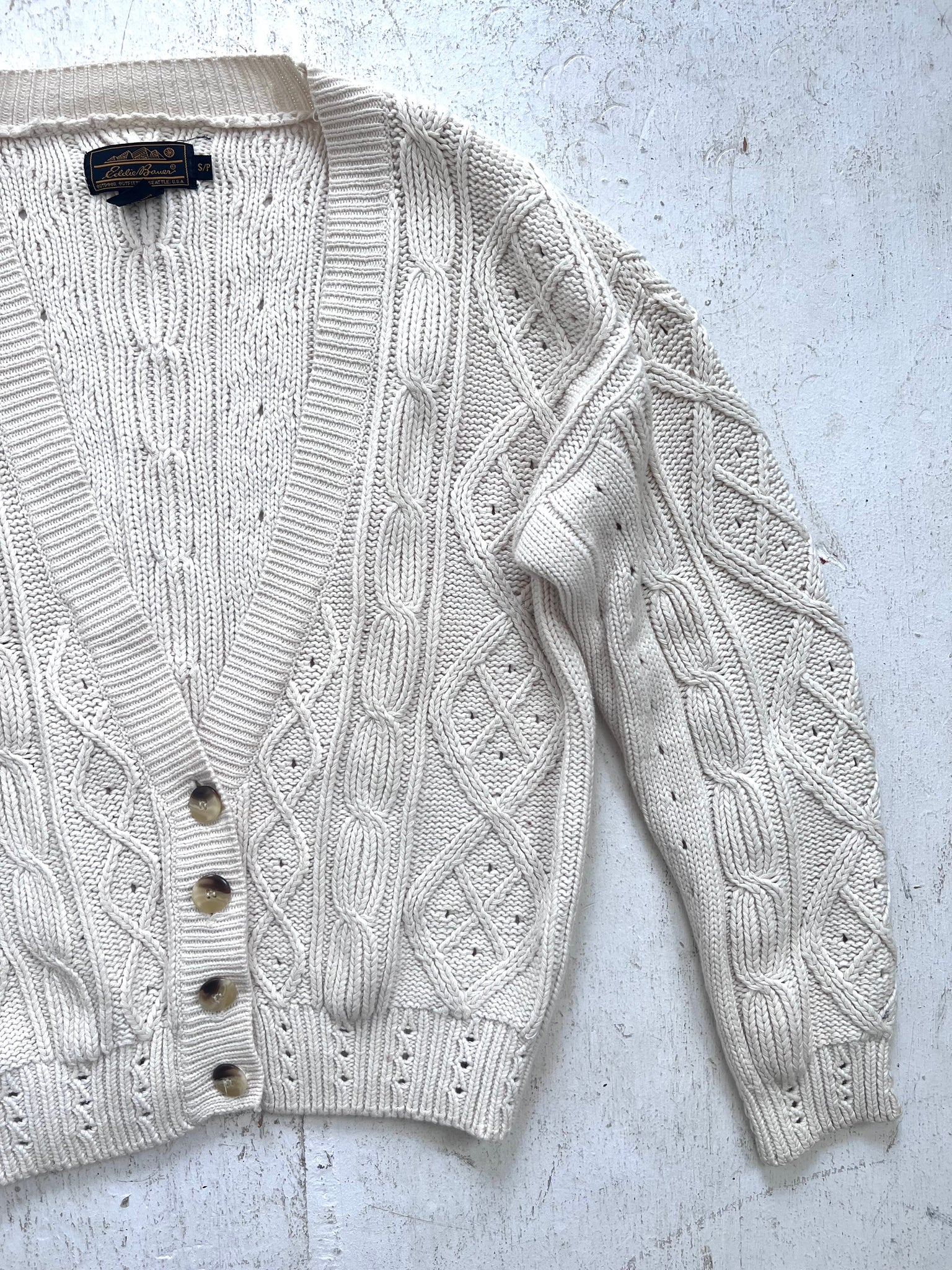 Cream Cotton Cardigan by Eddie Bauer – Chambers Vintage