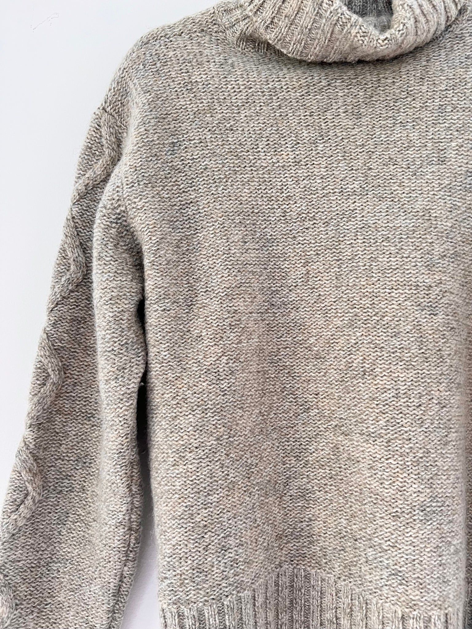 Oatmeal Turtleneck Sweater