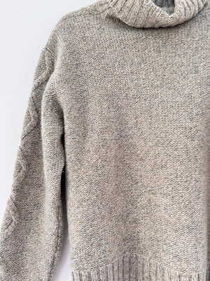 Oatmeal Turtleneck Sweater