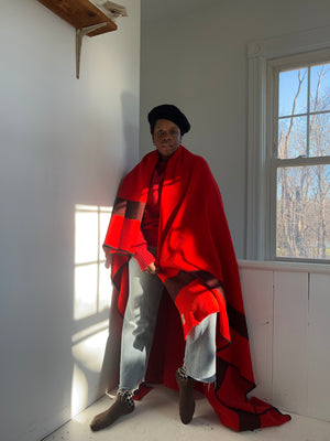 Canadian Red Wool Throw