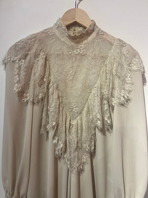 Diaphanous Silk Lace Gown by Jean Louis Sherrer
