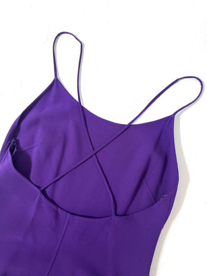 Purple Wool Mini Dress by Celine