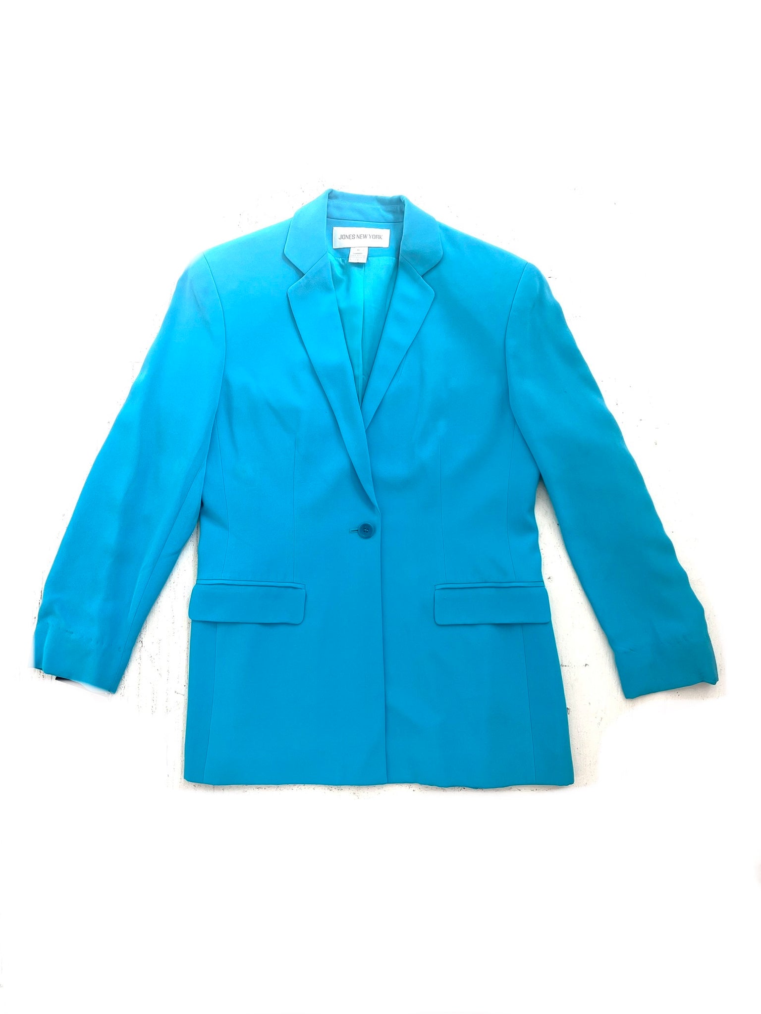 Aqua Blue Silk Suit