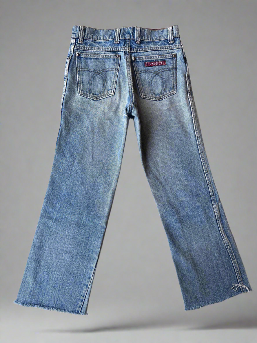 Sasson Light Wash Denim 26”x 26”- 1970s