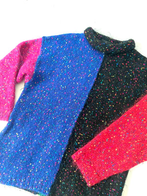 Mohair Color-Block Sweater