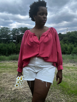 Pink Silk Blouse