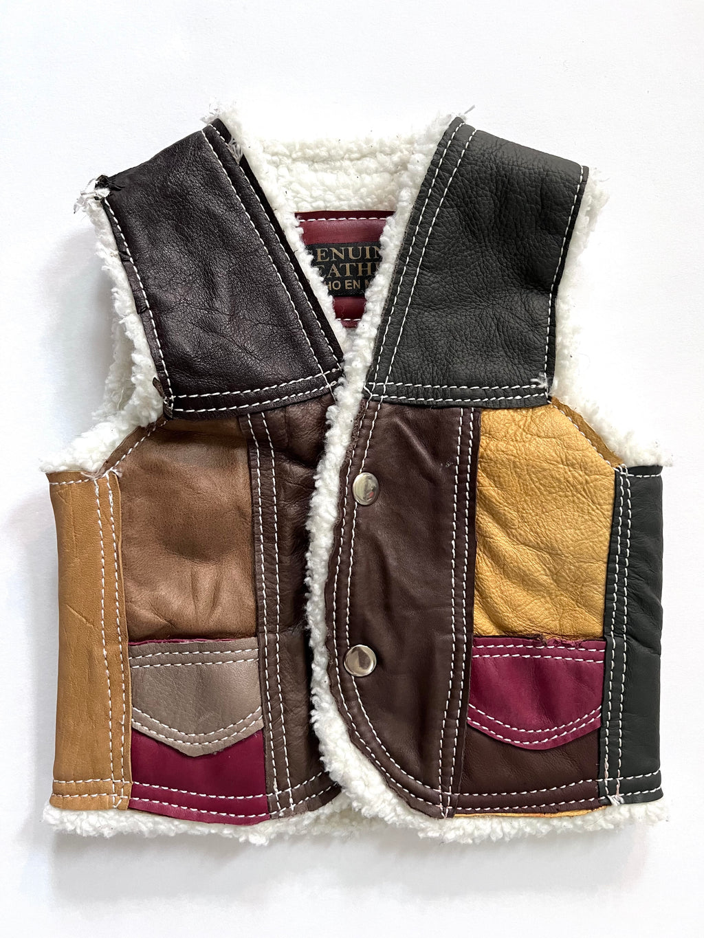 Toddler Leather & Wool Rancher Vest