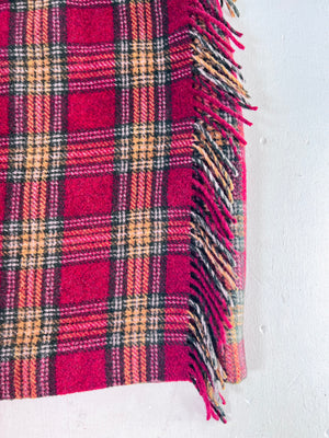 Plaid Alpaca Wool Skirt