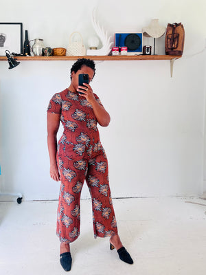Paisley Terracotta Jumpsuit