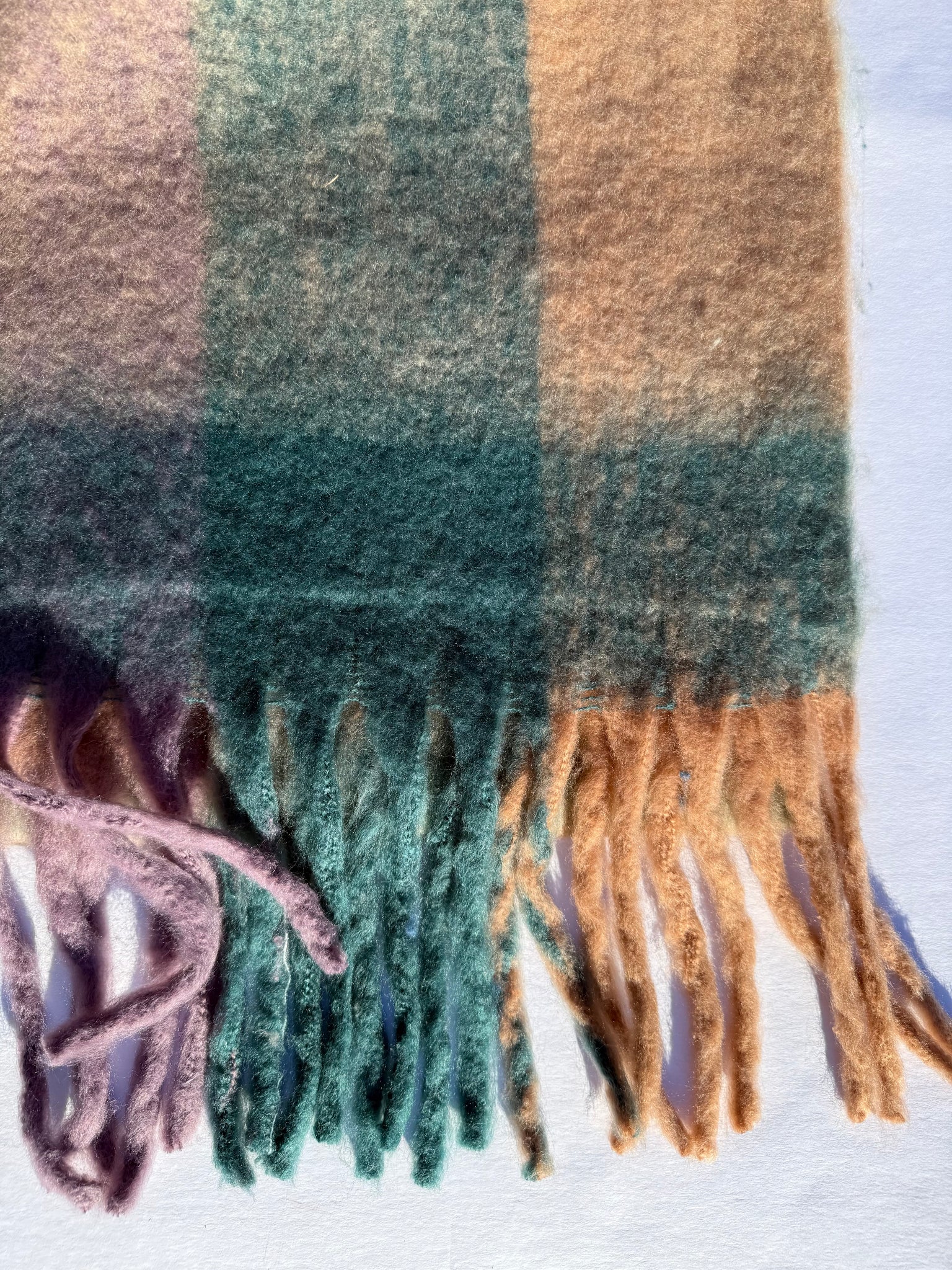 Recycled Wool Mohair Scarf - Sage