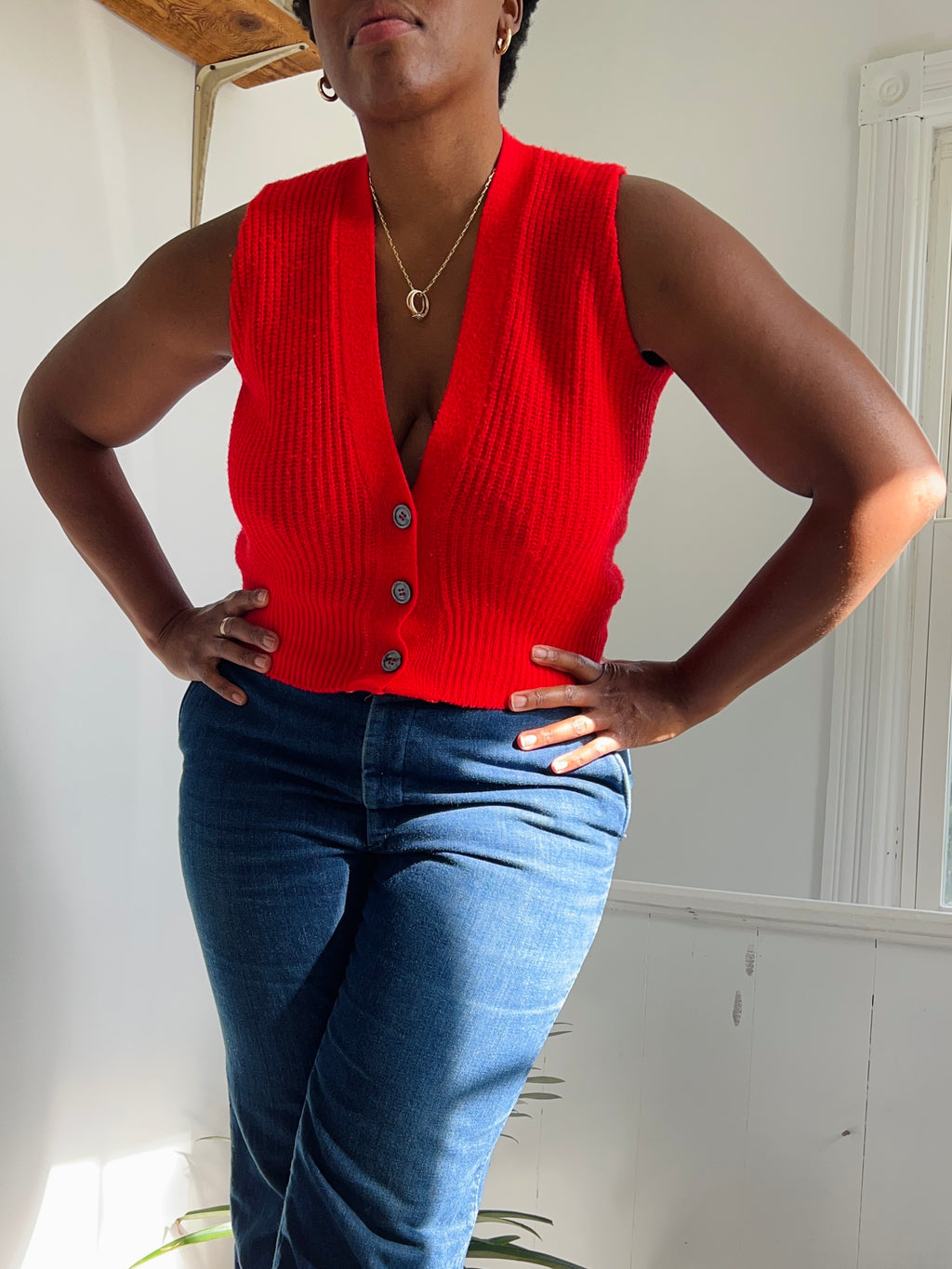 Red Sweater Vest