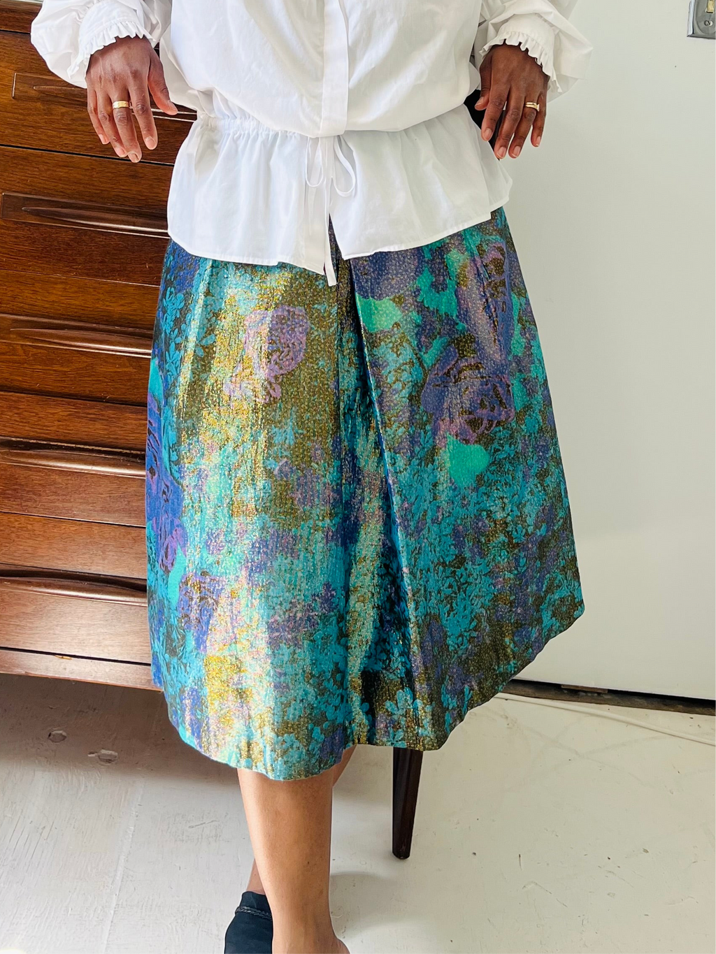 Silk Brocade Skirt by Tracey Reese