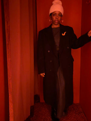Black Cashmere Coat by Guy Laroche Couture